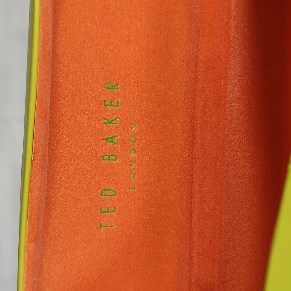 Ted Baker London Bright Lime Green Hard Glasses Case with Glasses Cleaning Towel - Picture 4 of 5